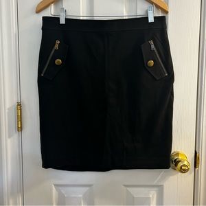 Ann Taylor size 10P black pencil skirt